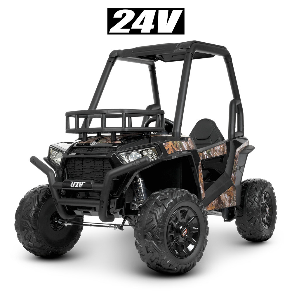 Дитячий електромобіль Джип JS360EBLR-2 (24v) з дахом 1 акумулятор 24V/7AH 2 мотори 200W Чорний