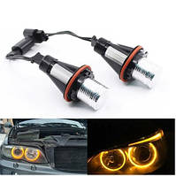 Ангельські очі LED Маркер для BMW 12 Вт маркер БМВ E39 E60 E61 E63 E64 E65 E66 E53 X5 E83 X3 E87 бурштиновий