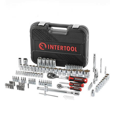 Набір інструментів 1/2 "& 1/4", 110 од., SUPER LOCK STORM, Cr-V INTERTOOL ET-8110, фото 1