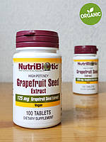 NutriBiotic, GSE, Екстракт насіння грейпфруту, 125 мг, 100 таблеток