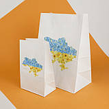 Подарункові пакети з малюнком 260*150*350 Пакет подарунковий "Україна" Паперові пакети з патріотичним принтом, фото 4