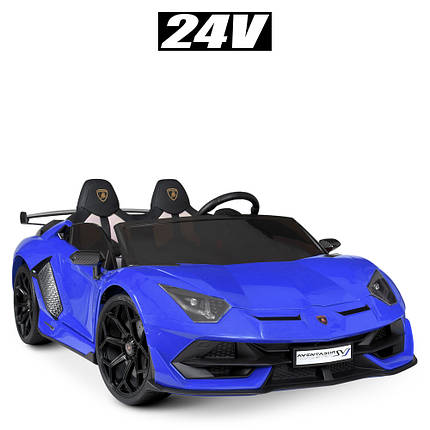 Електромобіль Lamborghini M 4788EBLR-4(24V) 2 мотори 35W/ 2 акумулятори 12V/7AH Синій, фото 1