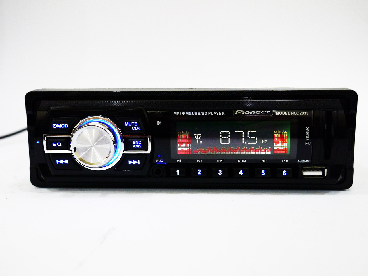 Автомагнітола 2033 Usb+Sd+Fm+Aux+ пульт (4x50W)
