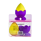 Спонж для нанесення макіяжу Puffy крапля на силіконовій підставці, фото 8