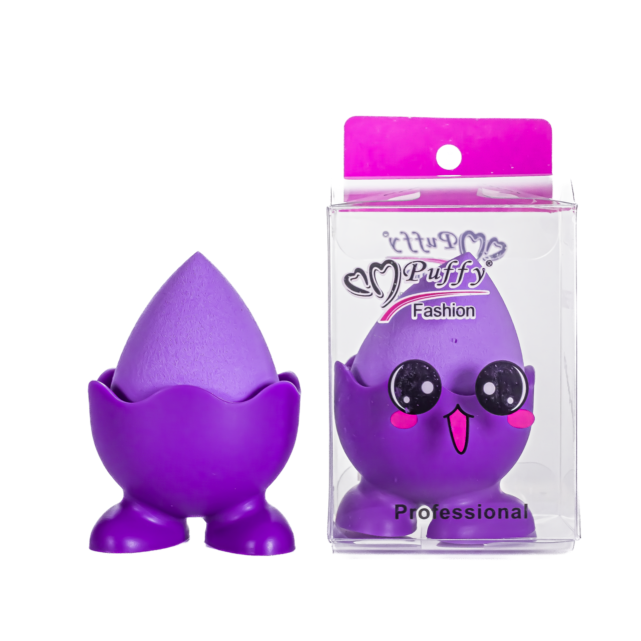 Спонж для нанесення макіяжу Puffy крапля на силіконовій підставці, фото 1