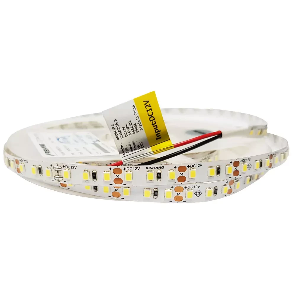 Світлодіодна стрічка RISHANG, smd2835, 12V, 120 led/m, 8.6W, 785Lm, IP33, 6500K, RN08C0TA-B e-pcb (7491), фото 1