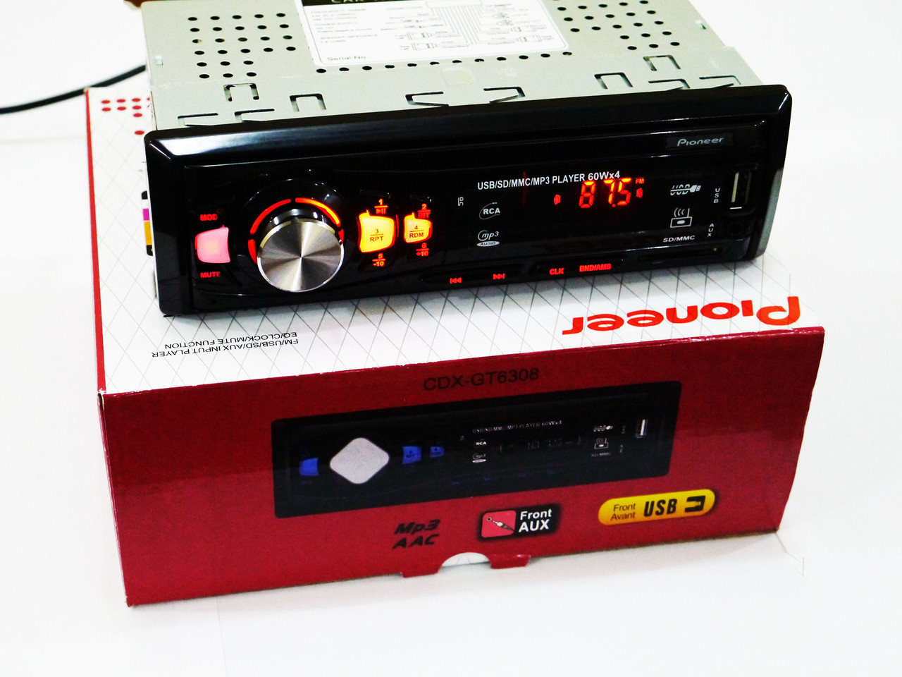 Автомагнітола CDX-GT6308 Usb+Sd+Fm+Aux+ пульт (4x50W)
