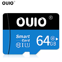 Карта памяти, Флешка TF card MicroSD 64GB Class 10 + SD Adapter микро сд 64 гб для телефона, планшета OUIO-64D