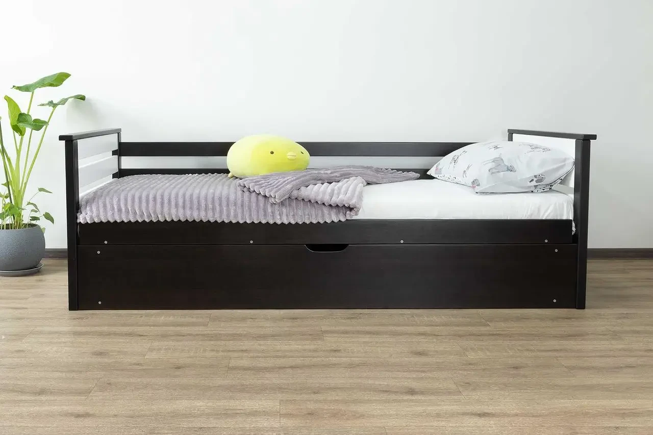 Односпальне дерев'яне ліжко з під'ємним механізмом "Телесик" Дрімка (варіанти кольору, розмірів)