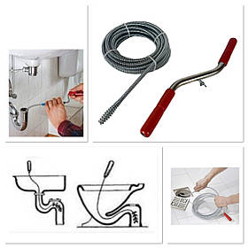 Трос сантехнічний для прочищення каналізації Dali GQ-48S (6м 8 мм)