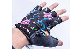 Велоперчатки Lynx Art Flowers з вентиляцією, без пальців, для літа, розмір L-XS