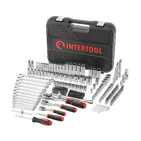 Набір інструментів 1/2 "& 3/8" & 1/4 ", 219ед., Cr-V STORM INTERTOOL ET-8219, фото 1