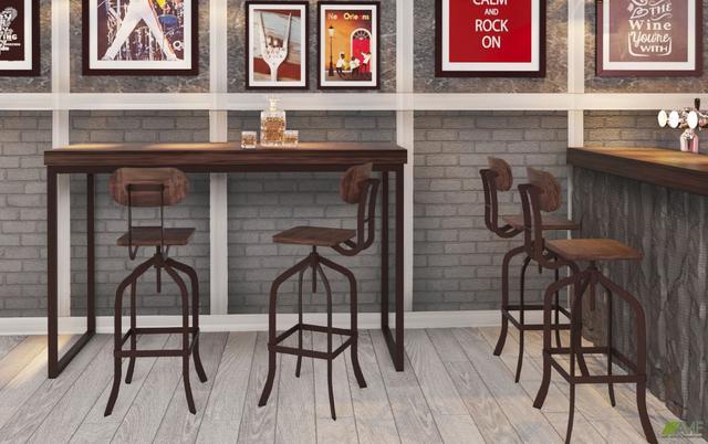 Вид стула барного Jagger в интерьер кафе с барной стойкой