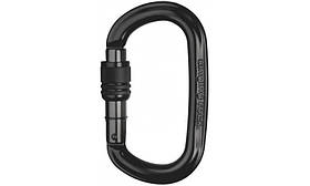 Карабін овальний з муфтою Singing Rock Ozone Screw Black, алюмінієвий, 26 kN