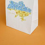 Подарункові пакети з малюнком 260*150*350 Пакет подарунковий "Україна" Паперові пакети з патріотичним принтом, фото 7