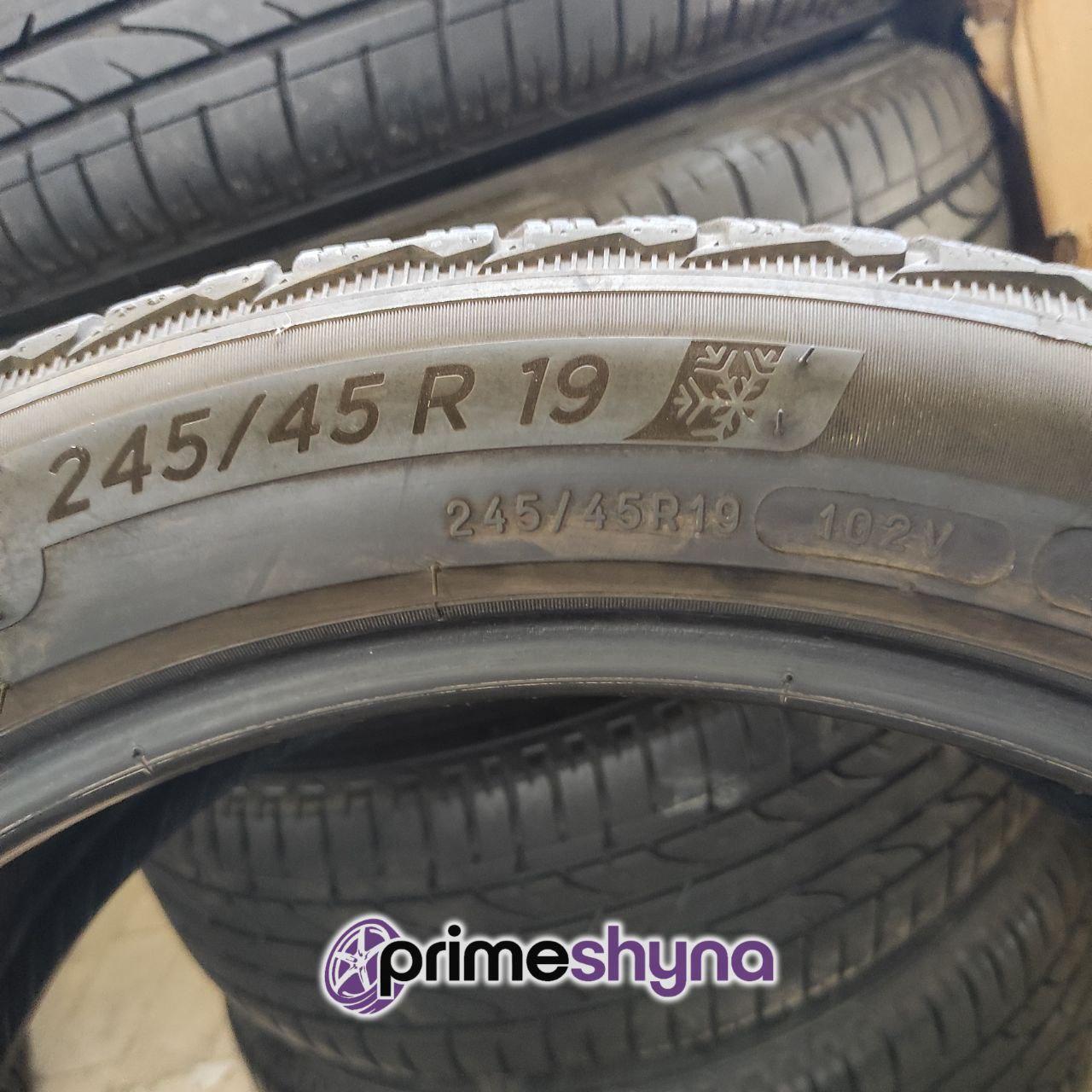 Зимние шины б/у Michelin Pilot Alpin 5 245/45R19 102V 5.5-6 mm 21 год - фото 7 - id-p1669820595