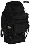 Рюкзак тактический CAMO OVERLOAD Black 60л, фото 6
