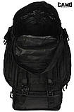 Рюкзак тактический CAMO OVERLOAD Black 60л, фото 5