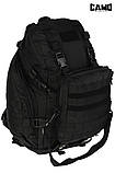 Рюкзак тактический CAMO OVERLOAD Black 60л, фото 4