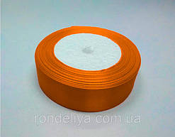 Стрічка атлас 2,5 см 23 метри помаранчевий