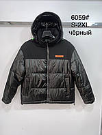 Куртка жіноча демісезонна комбінована норма розміри 42-50 колір чорний