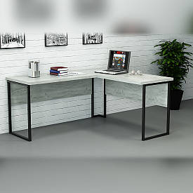 Офісний стіл лофт СУЛА-1 (1400x1600x765) Дуб Крафт білий Гамма стиль