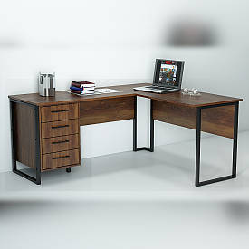 Офісний стіл лофт СУЛВ-2-1 (1200x1400x750) Файєрвуд Гамма стиль