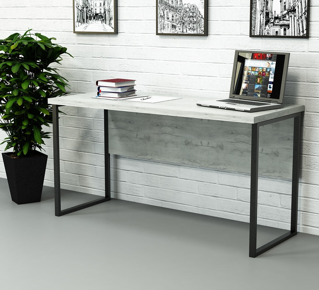 Офісний стіл лофт СПЛА-1 (800x600x765) Дуб Крафт білий Гамма стиль