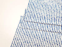 Бавовняна тканина (сатин) смужка синя намальована (КИТАЙ)
