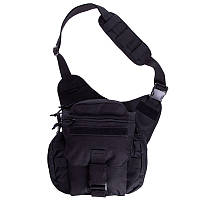Рюкзак сумка тактическая многоцелевая через плечо 37 х 23 х 10 см TY-517 Черный
