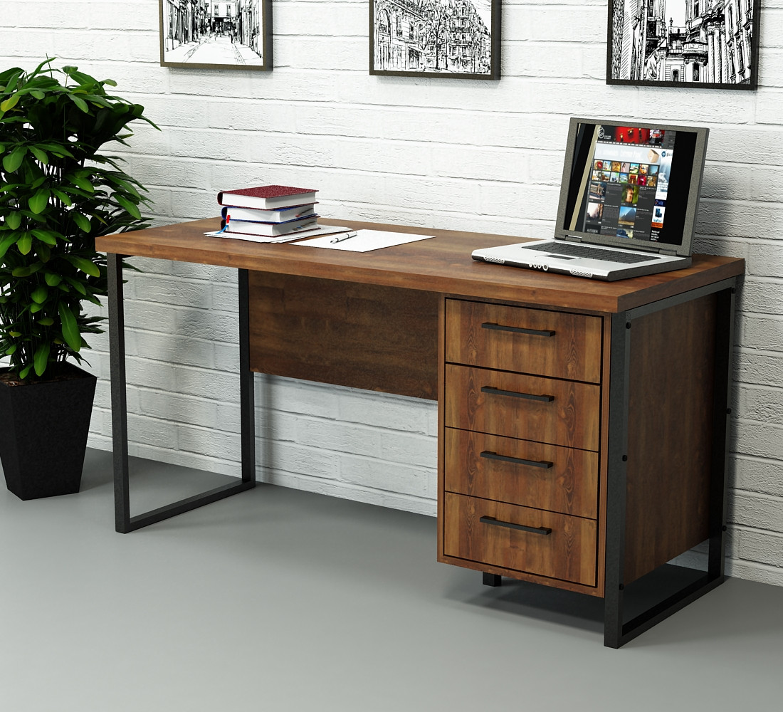 Офісний стіл лофт СПЛВ-2 (600x1600x765) Файєрвуд Гамма стиль