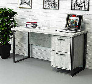 Офісний стіл лофт СПЛА-5 (600x1400x765) Дуб Крафт білий Гамма стиль