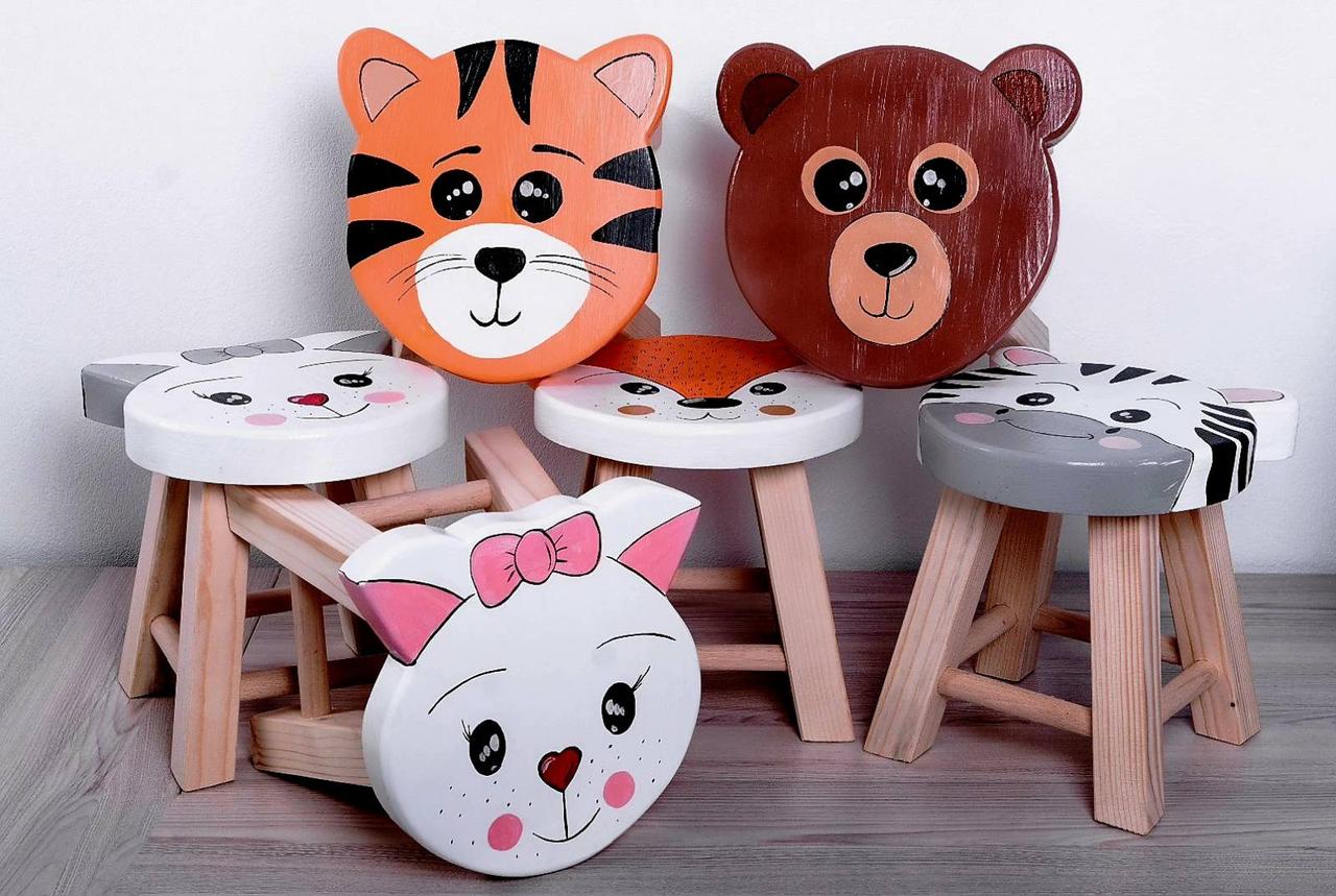 Дитячі стільці із натурального дерева, фото 1