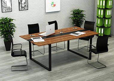 Конференц стіл для переговорів КСЛВ-1/18 (2100x1100x750) Файєрвуд Гамма стиль