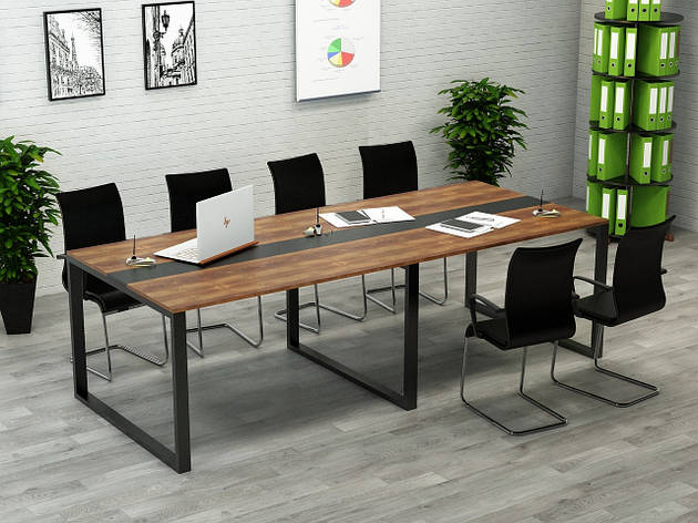 Конференц стіл для переговорів КСЛВ-2/18 (2700x1100x750) Файєрвуд Гамма стиль, фото 2