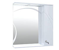 Шкафчик с зеркалом в ванную AQUARIUS RONDA AQ-U1113070146 80x85x17см c подсветкой белый 152813