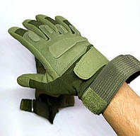 Перчатки тактические военные уличные L 22 см зеленый