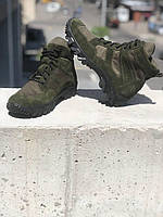 Летние мужские тактические ботинки олива из замша с качественной подошвой и сеткой для военных ЗСУ 41 GLD_5