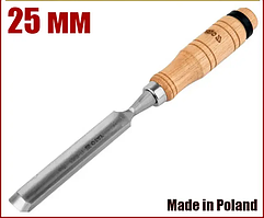Напівкругла Стамеска 25 мм дерев'яна ручка Yato YT-62826