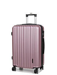 Валіза Франція полікарбон з розширенням середня M рожева | 66х42х26(+5) см | 70 л | 3.4 кг | Worldline 623