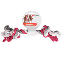 Flamingo Cotton Bone 2 Knots ФЛАМИНГО ВЕРЕВОЧНАЯ КОСТЬ 2 узла игрушка для собак XXL | 0.66кг | 43х4.5 см