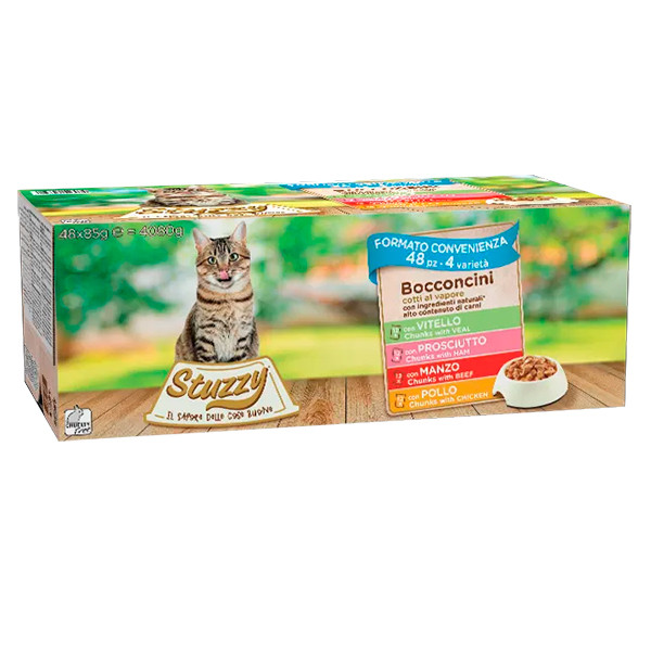 Stuzzy Cat Multipack ШТУЗІ МУЛЬТИПАК консерви в соусі для котів, вологий корм, фото 1