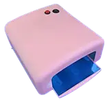 УФ лампа для нарощування нігтів на 36 Вт з таймером на 2 хв, великий розмір з запобіжником, рожева., фото 2