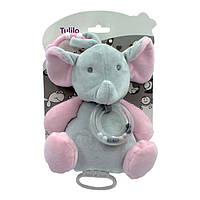 Іграшка підвіска Tulilo Слоник музична 18см рожева (9007)