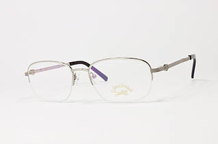 Легка ТИТАНОВА Оправа для окулярів для зору Единбург (модель 16. Напівобідкова. Дужки на флексах