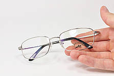 Легка ТИТАНОВА Оправа для окулярів для зору Единбург (модель 14). Срібляста або темно-сіра, фото 3