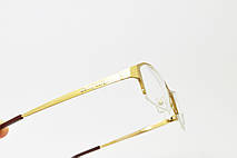 ТИТАНОВА Оправа для окулярів для зору напівобідкова золотиста. Единбург (модель 19), фото 2