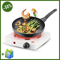 Плита електрична дискова Rainberg RB-777 на 1 конфорку побутова з регулюванням потужності