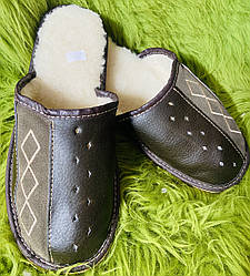 Домашні чоловічі шкіряні капці капці чоловічі 40 41 44