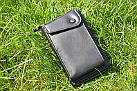 Чорна сумочка гаманець на ремінці elegant